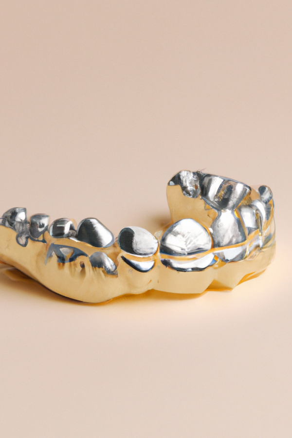 DALL·E 2024-01-12 12.35.40 - product category picture of gold grills for teeth on light colored background